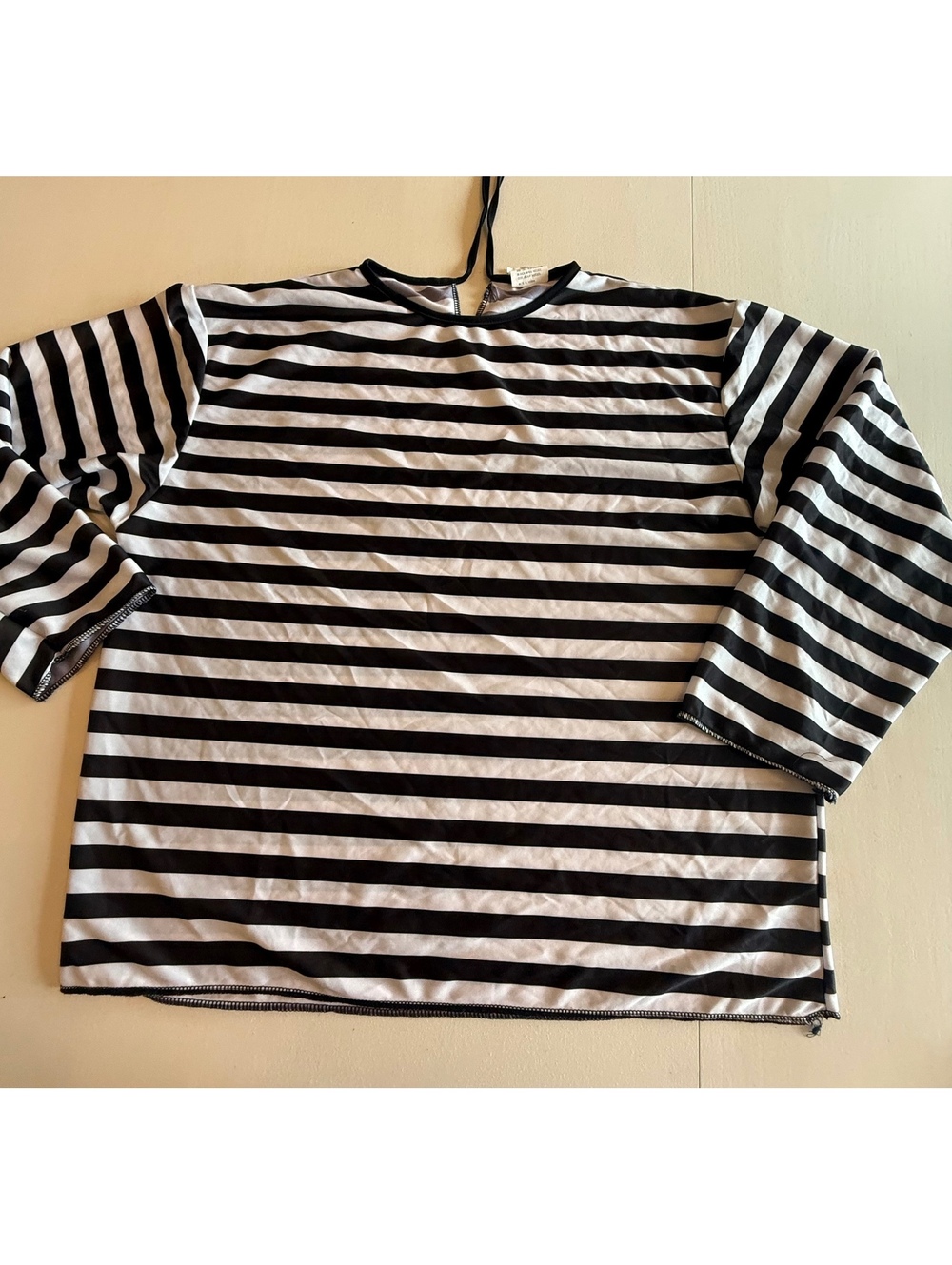 Convict Black and White Striped Shirt - One Size Fits Most